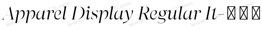 Apparel Display Regular It字体转换